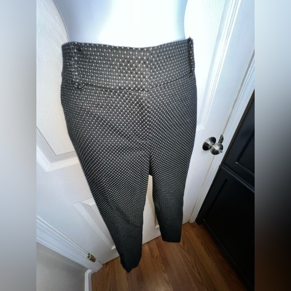 Ann Taylor Pants - Ann Taylor Petites 4 Black White Dot Straight Leg Crop Trouser Dress Pant 4P